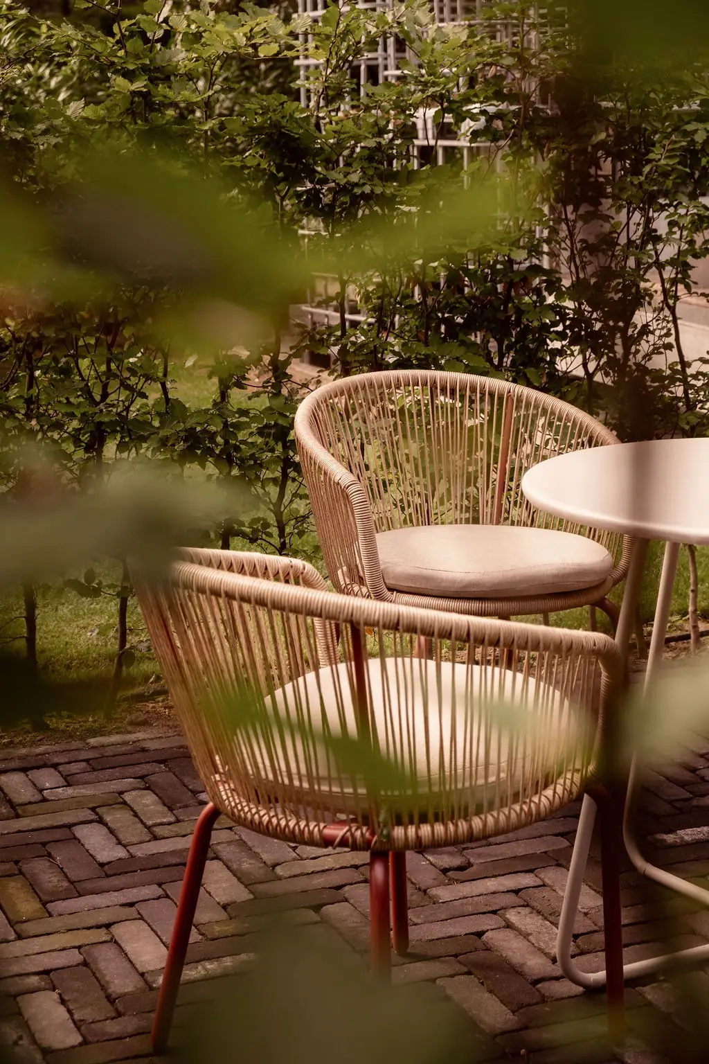 Privéterras in het groen